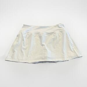 90 Degree by Reflex Womens White Athletic Shorts Skirt Skort Size L NWT $58